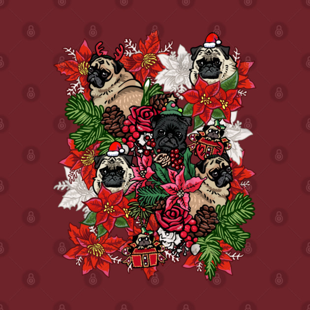Because Xmas Pug by huebucket