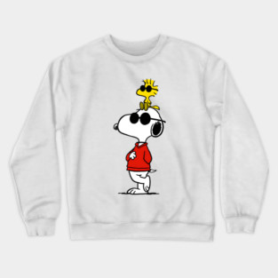Cool Snoopy with Woodstock Crewneck Sweatshirt