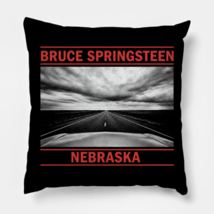 Bruce Springsteen nebraska album tshirt Pillow