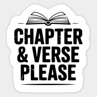 Chapter & Verse Please Sticker