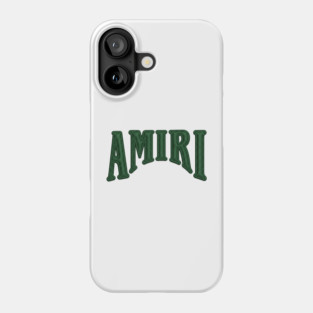 AMIRI Classic Green Western Letterman Patch Phone Case