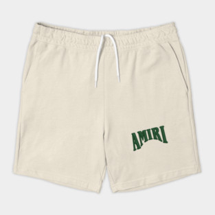 AMIRI Classic Green Western Letterman Patch Shorts