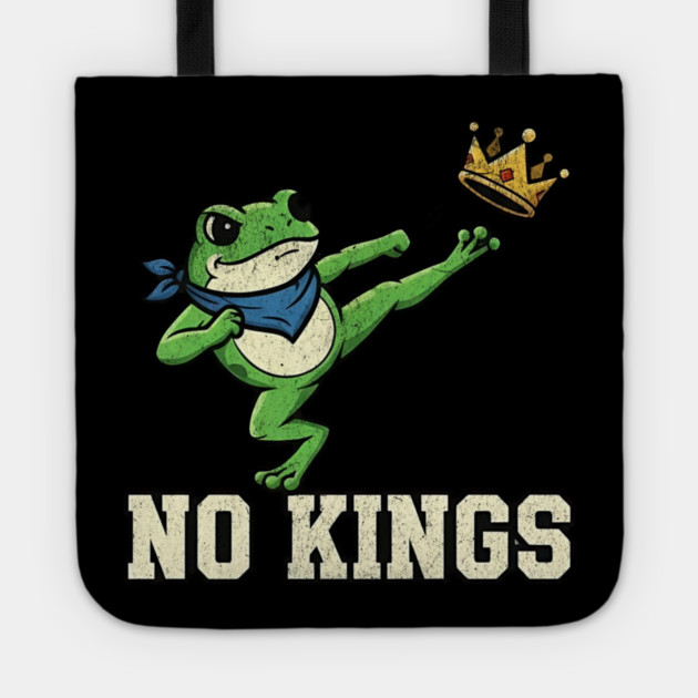 No Kings Portland Frog Protest Tote by ArtistTee ⭐⭐⭐⭐⭐