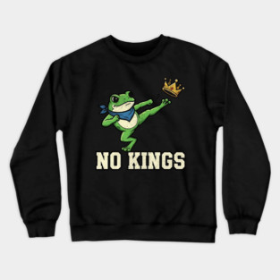 No Kings Portland Frog Protest Crewneck Sweatshirt
