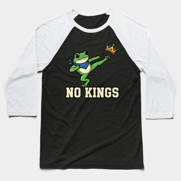 No Kings Portland Frog Protest Baseball T-Shirt by ArtistTee ⭐⭐⭐⭐⭐