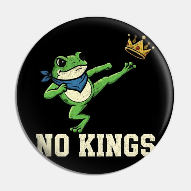 No Kings Portland Frog Protest Pin by ArtistTee ⭐⭐⭐⭐⭐