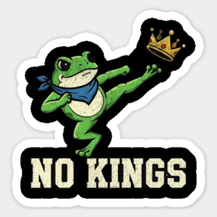 No Kings Portland Frog Protest Sticker