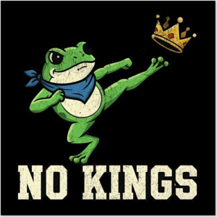 No Kings Portland Frog Protest Posters and Art