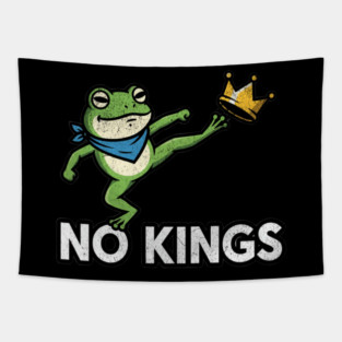 No-Kings–Funny-Frog-Protest-Portland-Activist Tapestry
