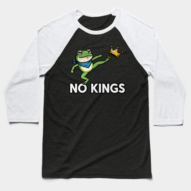 No-Kings–Funny-Frog-Protest-Portland-Activist Baseball T-Shirt by ArtistTee ⭐⭐⭐⭐⭐