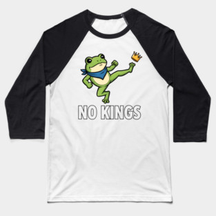 No-Kings-Portland-Frog Baseball T-Shirt