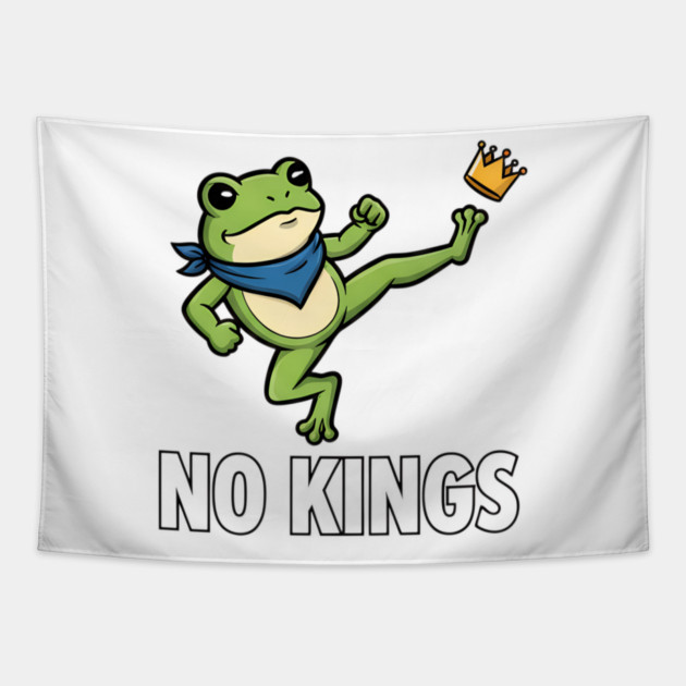 No-Kings-Portland-Frog Tapestry by ArtistTee ⭐⭐⭐⭐⭐