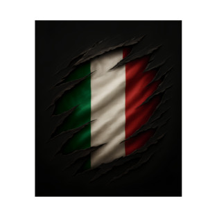 Italian Flag Italy Italia Rip Design T-Shirt