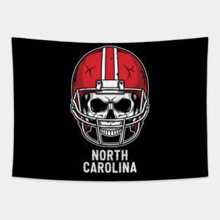 north carolina skull football Tapestry