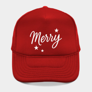 Merry – Minimal Christmas Script with Stars Hat