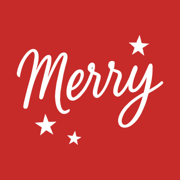 Merry – Minimal Christmas Script with Stars by DonWillisJrArt