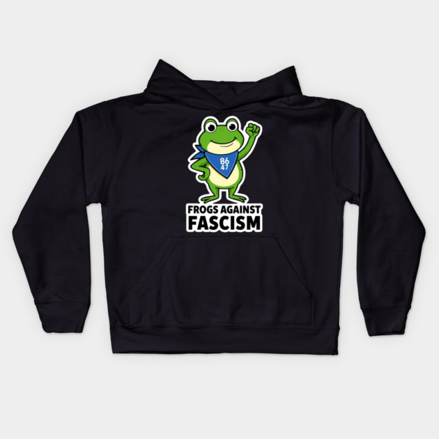 Portland-Frog Kids Hoodie by Creatifly Graphic Tees