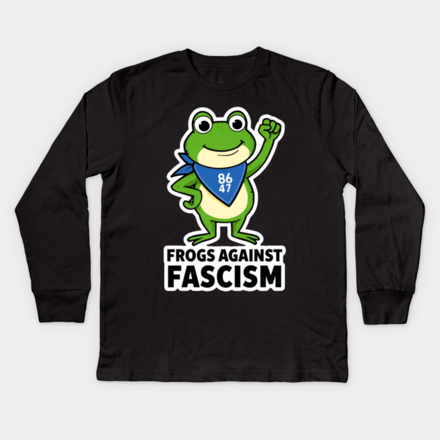 Portland-Frog Kids Long Sleeve T-Shirt by Creatifly Graphic Tees