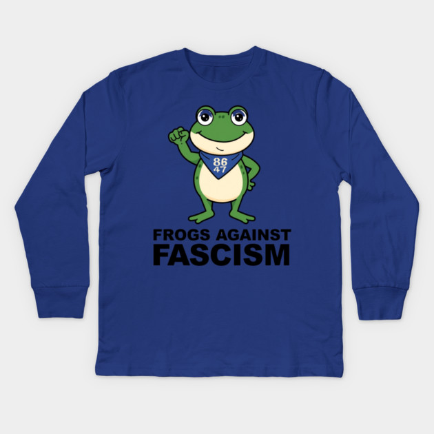Portland-Frog Kids Long Sleeve T-Shirt by Creatifly Graphic Tees
