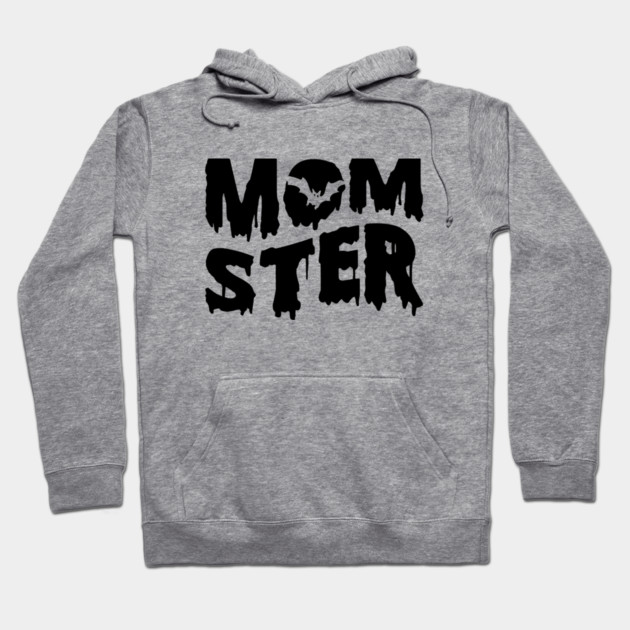 Momster Funny Halloween Mom Design Hoodie by Kathy Hawke