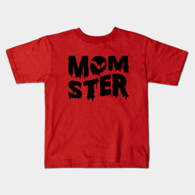 Momster Funny Halloween Mom Design Kids T-Shirt by Kathy Hawke