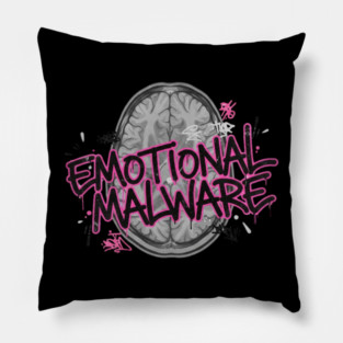 Emotional Malware – Graffiti Brain Art for the Overthinkers Pillow