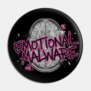 Emotional Malware – Graffiti Brain Art for the Overthinkers Pin