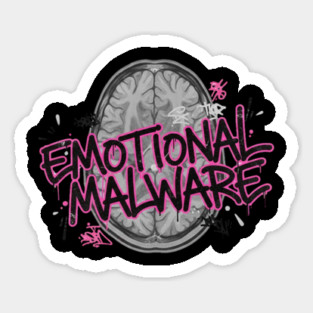 Emotional Malware – Graffiti Brain Art for the Overthinkers Sticker
