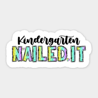 Nailed It – Colorful Nail Tech Quote for Manicure Lovers & Salon Artists Sticker