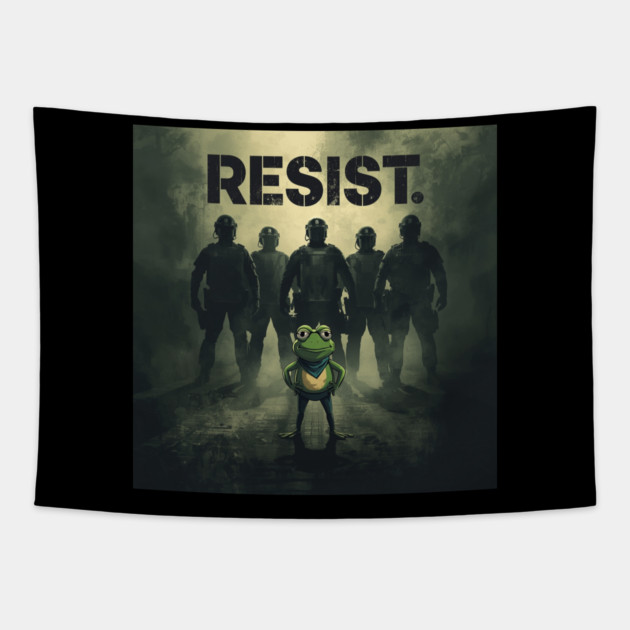 Portland-Frog Tapestry by Creatifly Graphic Tees