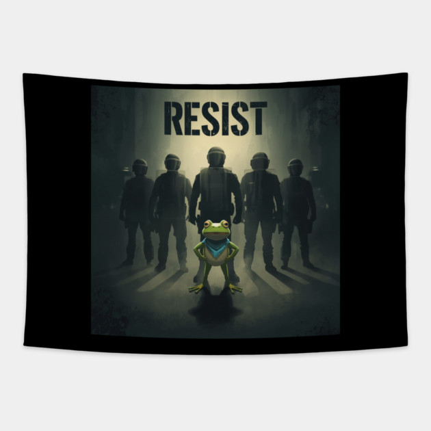 Portland-Frog Tapestry by Creatifly Graphic Tees