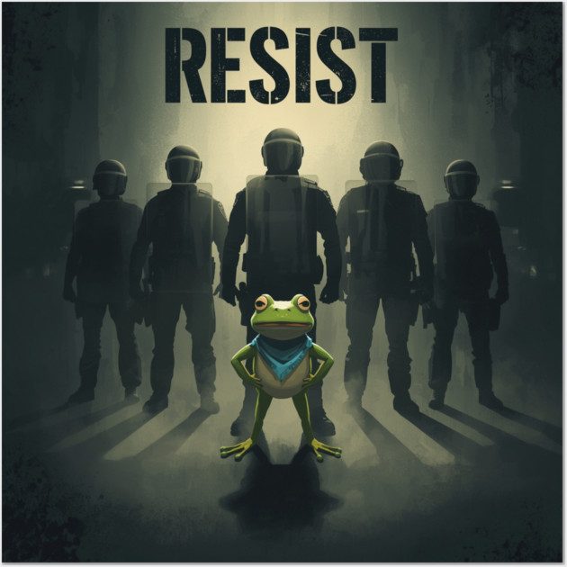 Portland-Frog Wall Art by Creatifly Graphic Tees