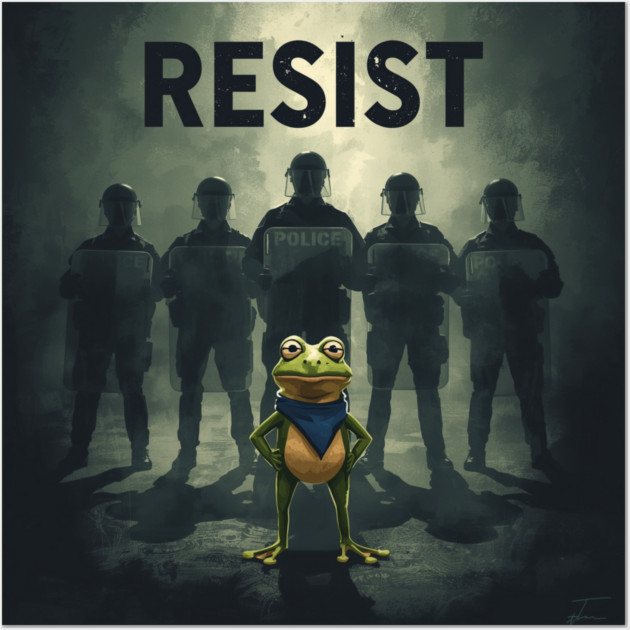 Portland-Frog Wall Art by Creatifly Graphic Tees