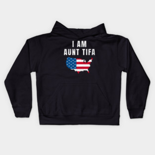 I Am Aunt Tifa, Fight Fascists, Political Awareness, Human Rights, Protest Movement, Resistance Kids Hoodie
