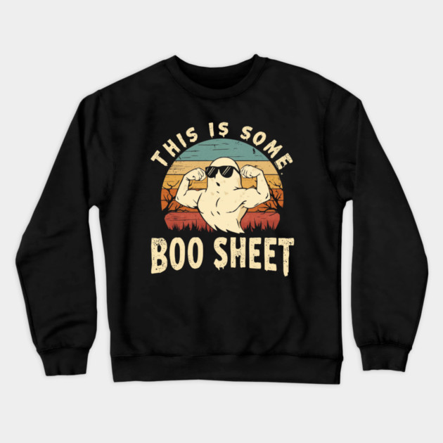 This-Is-Some-Boo-Sheet Crewneck Sweatshirt by Creatifly Graphic Tees
