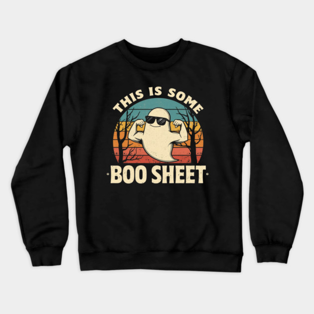 This-Is-Some-Boo-Sheet Crewneck Sweatshirt by Creatifly Graphic Tees