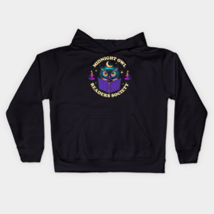 Midnight Owl Readers Society Kids Hoodie