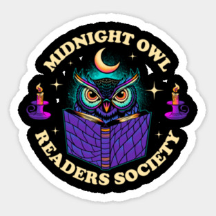 Midnight Owl Readers Society Sticker