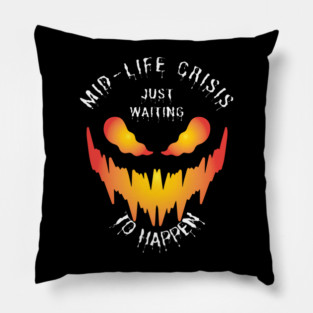 Mid-Life Crisis Just Waiting to Happen – Glowing Face Graphic Pillow