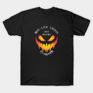 Mid-Life Crisis Just Waiting to Happen – Glowing Face Graphic T-Shirt