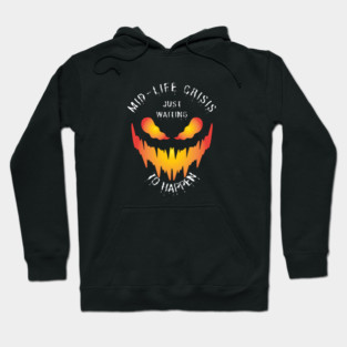 Mid-Life Crisis Just Waiting to Happen – Glowing Face Graphic Hoodie