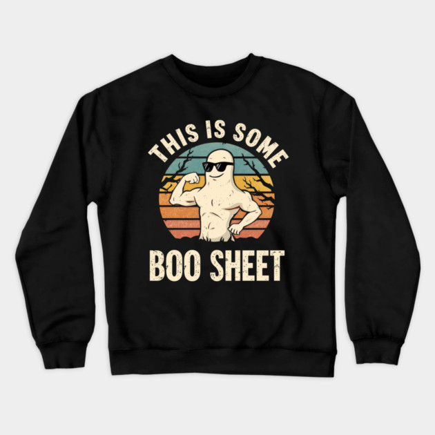 This-Is-Some-Boo-Sheet Crewneck Sweatshirt by Creatifly Graphic Tees