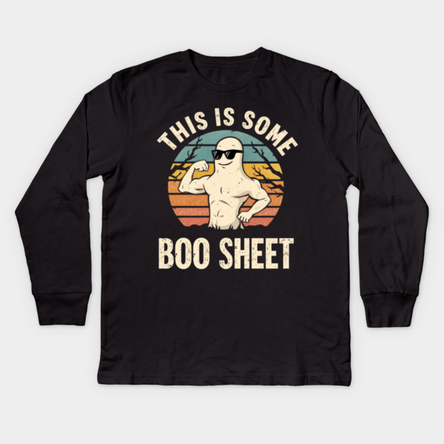 This-Is-Some-Boo-Sheet Kids Long Sleeve T-Shirt by Creatifly Graphic Tees