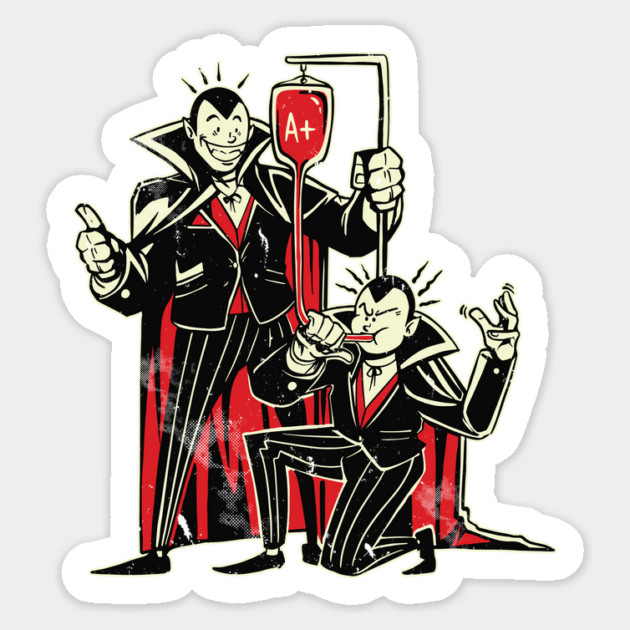 Vampire Blood Bong Sticker by Cosmo Gazoo
