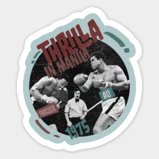 Ali vs Frazier: Thrilla in Manila, Sport event vintage retro 70s Sticker