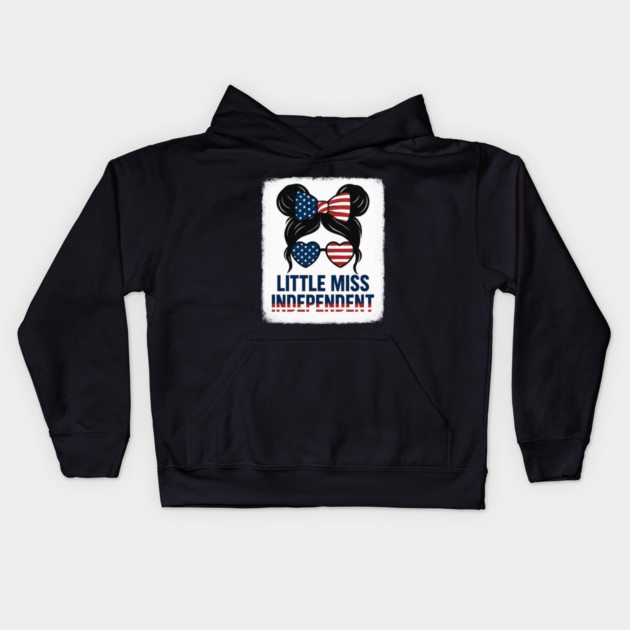 Little Miss Independent Kids Hoodie by norhando