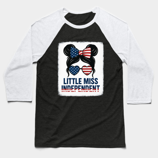 Little Miss Independent Baseball T-Shirt by norhando