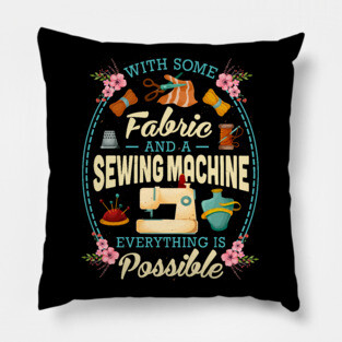 Funny Sewing Sewer Design Pillow