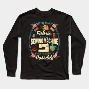 Funny Sewing Sewer Design Long Sleeve T-Shirt