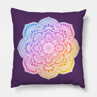Prism Flower Mandala Pillow